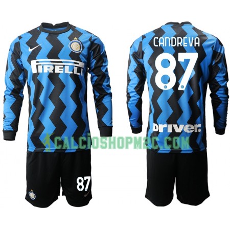 Inter Milan Antonio Candreva 87 Bambino Maglia Prima 2020/2021 Manica Lunga (+ Pantaloncini)